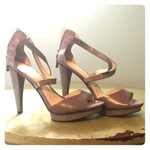 Nine West snakeskin strappy sandals